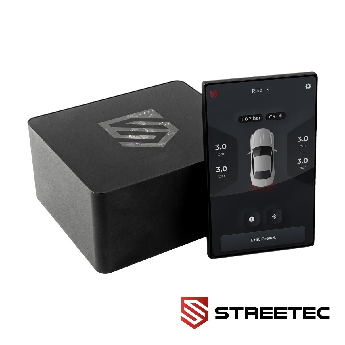 STREETEC Autoleveling – styringspakke med tank og kompressor