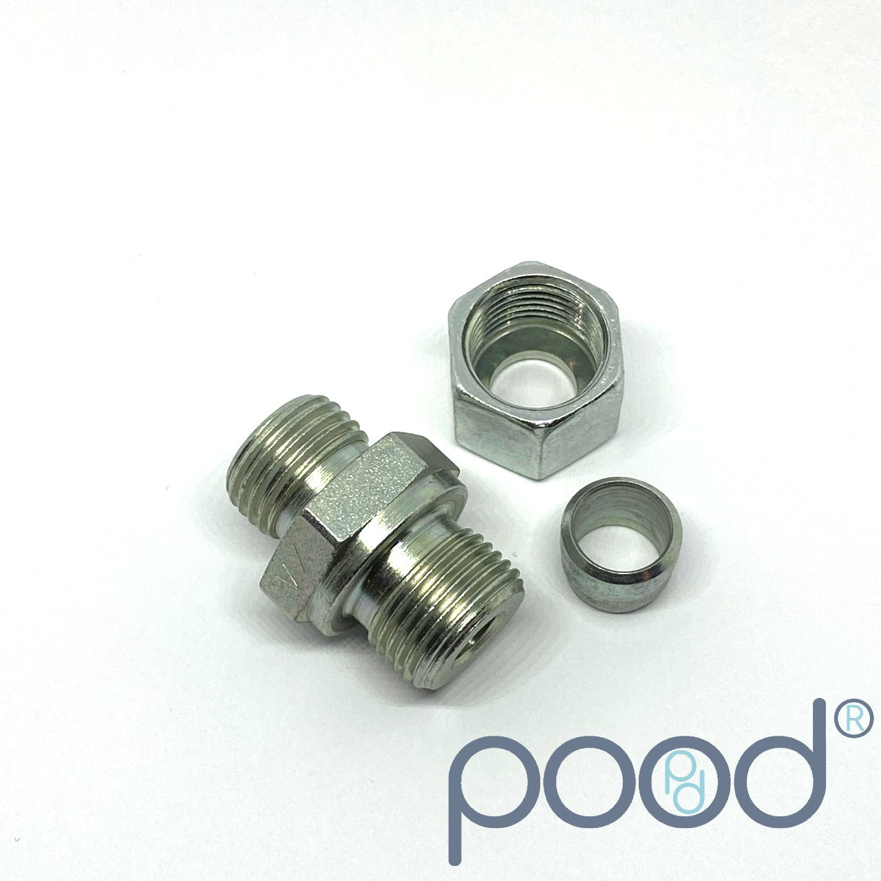 Skru-kobling G3/8" Han - 10mm Hardline