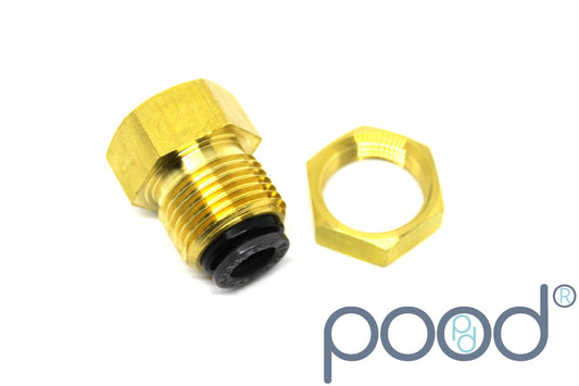 AirLift 21023 - Gjennomføring NPT1/4" Hun - 1/4" Push-In