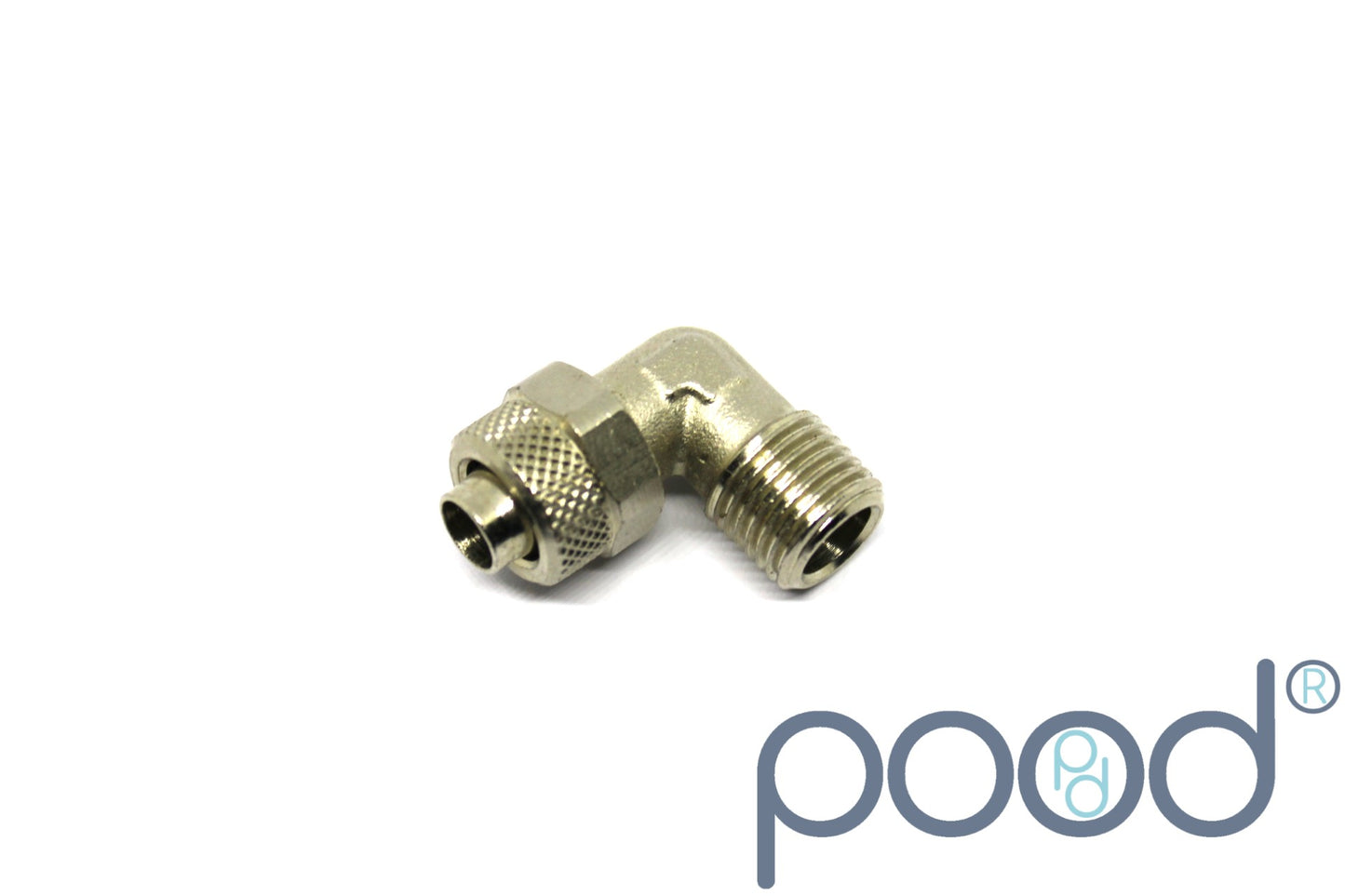 90° G1/4" Han - 10mm Skru-Kobling