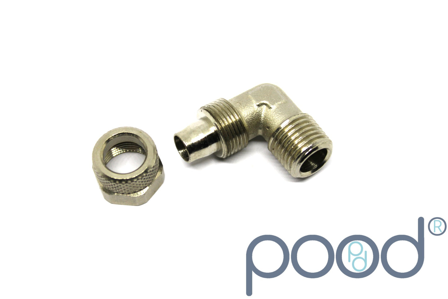 90° G1/4" Han - 10mm Skru-Kobling