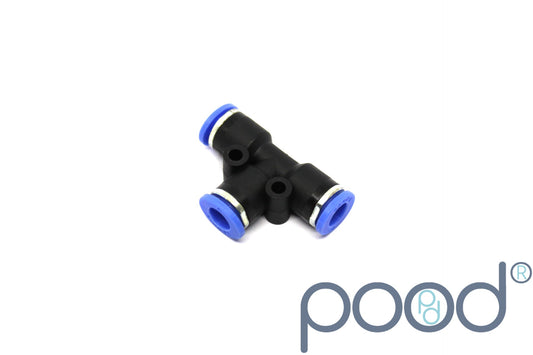 T-Stykke 10mm Push-In - 6mm Push-In