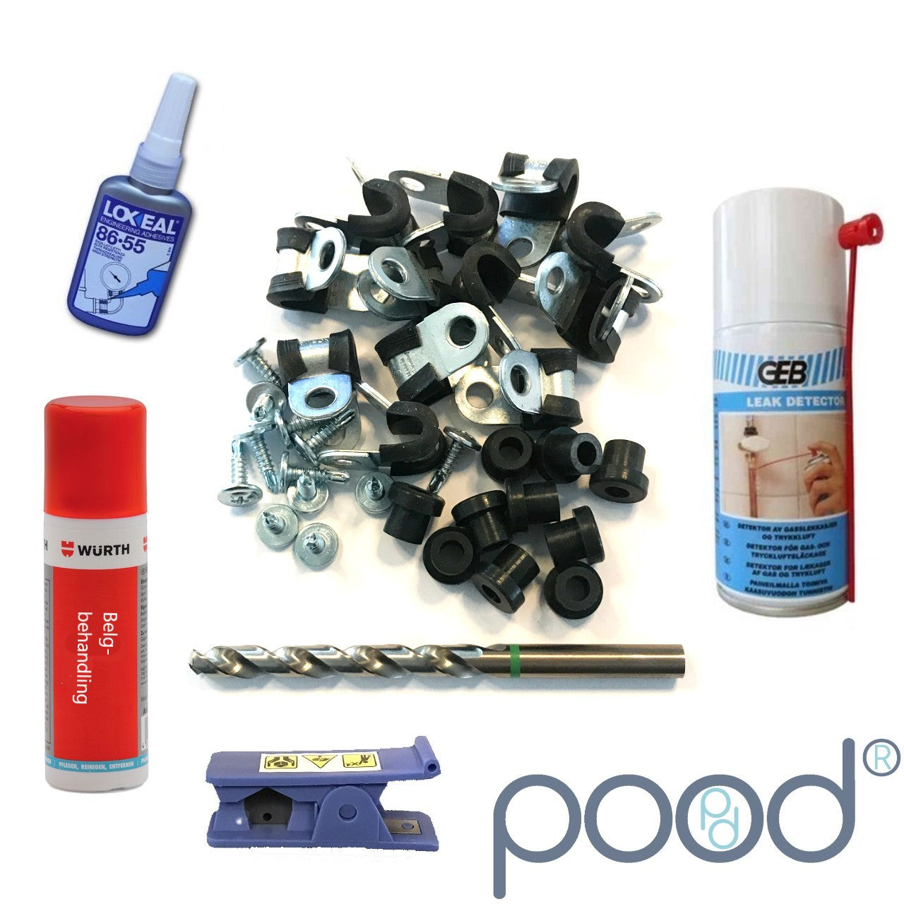 Monteringspakke for luftstyringer 1/4" (Stor)