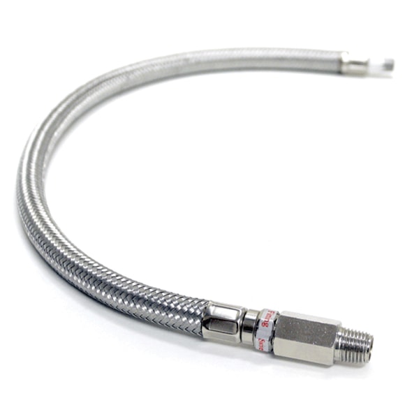 ViAir Stålomspunnet slange 61CM M/Enveisventil NPT3/8"