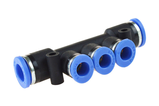 T-Distributør 10mm Push-In - 6mm Push-in