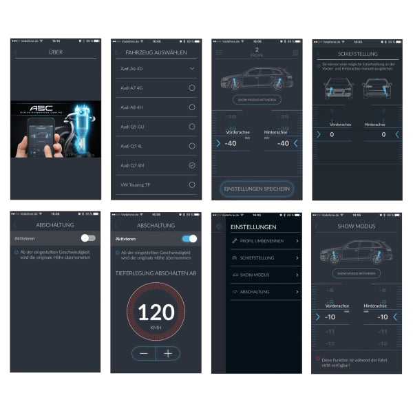 Aktivt styresystem for OEM luftunderstell - APP kontroll & Audi Drive Select - Audi Q5 SQ5 (FY)