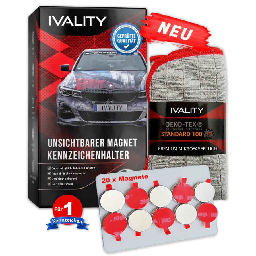 IVALITY - 1 Stk "Usynlig" Alu/3D set - Bak fangeren -